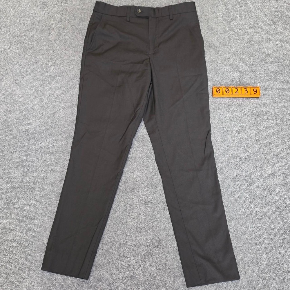 Kilburne & Finch Men's 30W/32 Black Polyester, Rayon & Spandex Dress Pants